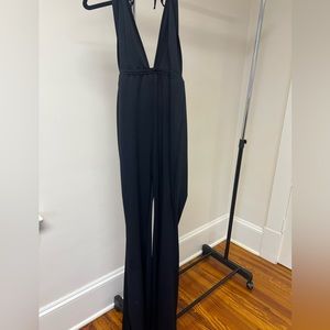 Black Halter Top Pantsuit